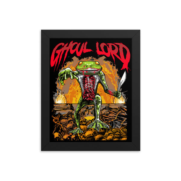 Zombie Frog Framed Poster